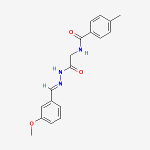 N-(2-(2-(3-Methoxybenzylidene)hydrazino)-2-oxoethyl)-4-methylbenzamide