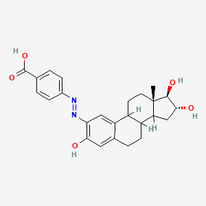 molecular formula C25H28N2O5 B1200992 2-(4'-Carboxyphenylazo)estriol CAS No. 57266-76-9