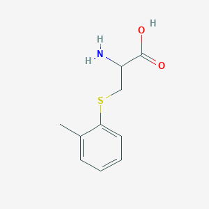 molecular formula C10H13NO2S B12009951 2-Amino-3-(2-methylphenyl)sulfanylpropanoic acid CAS No. 5437-55-8