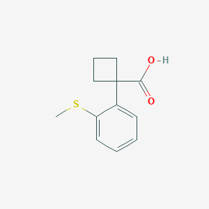 molecular formula C12H14O2S B12010017 1-[2-(Methylsulfanyl)phenyl]cyclobutanecarboxylic acid 