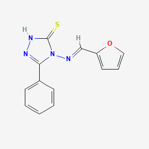 4-{[(E)-furan-2-ylmethylidene]amino}-5-phenyl-4H-1,2,4-triazole-3-thiol