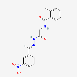 2-Methyl-N-(2-(2-(3-nitrobenzylidene)hydrazino)-2-oxoethyl)benzamide