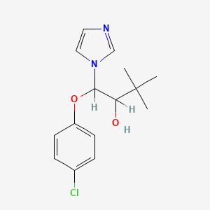 molecular formula C15H19ClN2O2 B1201009 1-(4-Chlorophenoxy)-1-(1-imidazolyl)-3,3-dimethyl-2-butanol CAS No. 55362-18-0