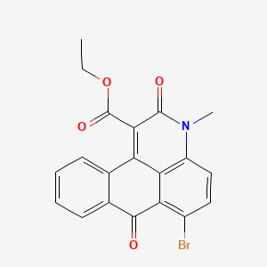 molecular formula C20H14BrNO4 B12010090 6-Bromo-1-(ethoxycarbonyl)-3-methyl-7H-dibenz(f,ij)isoquinoline-2,7(3H)-dione CAS No. 71205-38-4