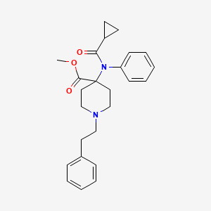 molecular formula C25H30N2O3 B1201012 Methyl 4-(N-(cyclopropylcarbonyl)-N-phenylamino)-1-(2-phenylethyl)-4-piperidinecarboxylate CAS No. 60645-01-4
