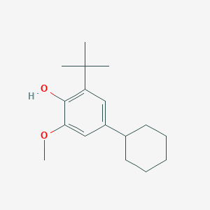 molecular formula C17H26O2 B12010152 2-Tert-butyl-4-cyclohexyl-6-methoxyphenol CAS No. 401615-86-9