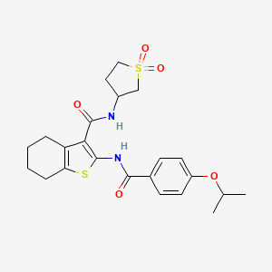 N-(1,1-dioxidotetrahydrothiophen-3-yl)-2-({[4-(propan-2-yloxy)phenyl]carbonyl}amino)-4,5,6,7-tetrahydro-1-benzothiophene-3-carboxamide