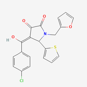 4-(4-Chlorobenzoyl)-1-(2-furylmethyl)-3-hydroxy-5-(2-thienyl)-1,5-dihydro-2H-pyrrol-2-one