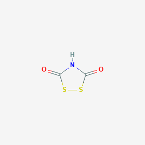 molecular formula C2HNO2S2 B1201021 1,2,4-Dithiazolidine-3,5-dione CAS No. 35371-97-2