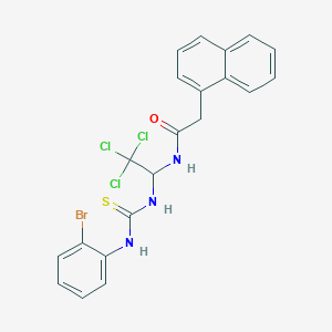 N-[1-({[(2-bromophenyl)amino]carbonothioyl}amino)-2,2,2-trichloroethyl]-2-(1-naphthyl)acetamide