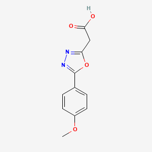 molecular formula C11H10N2O4 B12010258 2-(5-(4-Methoxyphenyl)-1,3,4-oxadiazol-2-yl)acetic acid CAS No. 415679-24-2