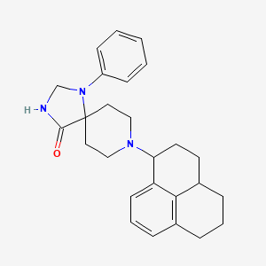 molecular formula C26H31N3O B12010266 8-(2,3,3a,4,5,6-hexahydro-1H-phenalen-1-yl)-1-phenyl-1,3,8-triazaspiro[4.5]decan-4-one 