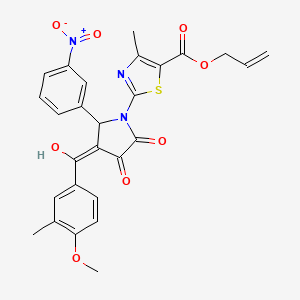 allyl 2-[3-hydroxy-4-(4-methoxy-3-methylbenzoyl)-5-(3-nitrophenyl)-2-oxo-2,5-dihydro-1H-pyrrol-1-yl]-4-methyl-1,3-thiazole-5-carboxylate