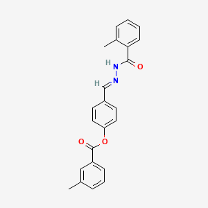 4-(2-(2-Methylbenzoyl)carbohydrazonoyl)phenyl 3-methylbenzoate