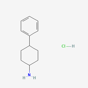 molecular formula C12H18ClN B1201033 trans-4-Phenylcyclohexylamine hydrochloride CAS No. 5769-08-4