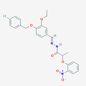 N'-(4-((4-CL-Benzyl)oxy)-3-ethoxybenzylidene)-2-(2-nitrophenoxy)propanohydrazide