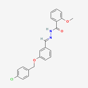 N'-(3-((4-Chlorobenzyl)oxy)benzylidene)-2-methoxybenzohydrazide