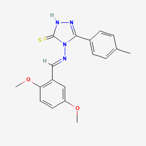 4-{[(E)-(2,5-dimethoxyphenyl)methylidene]amino}-5-(4-methylphenyl)-4H-1,2,4-triazole-3-thiol