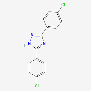 molecular formula C14H9Cl2N3 B12010432 1H-1,2,4-Triazole, 3,5-bis(4-chlorophenyl)- CAS No. 56413-64-0