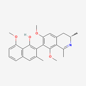 molecular formula C25H27NO4 B1201045 Ancistrocladidine CAS No. 52659-52-6