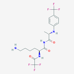 molecular formula C18H22F6N4O3 B1201047 Trifluoroacetyllysylalanine-trifluoromethylphenylanilide CAS No. 68739-25-3