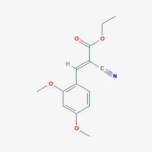 molecular formula C14H15NO4 B12010511 ethyl (2E)-2-cyano-3-(2,4-dimethoxyphenyl)-2-propenoate CAS No. 24393-46-2