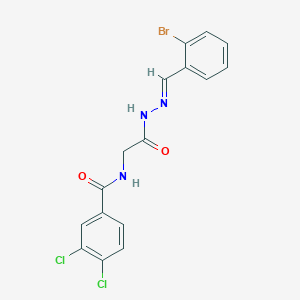 molecular formula C16H12BrCl2N3O2 B12010535 N-(2-(2-(2-Bromobenzylidene)hydrazino)-2-oxoethyl)-3,4-dichlorobenzamide CAS No. 767335-39-7