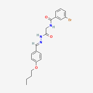 molecular formula C20H22BrN3O3 B12010582 3-Bromo-N-(2-(2-(4-butoxybenzylidene)hydrazino)-2-oxoethyl)benzamide CAS No. 769143-35-3