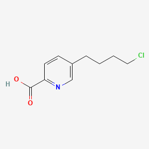 molecular formula C10H12ClNO2 B1201060 5-(4-Chlorobutyl)-2-pyridinecarboxylic acid CAS No. 41135-83-5