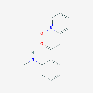 molecular formula C14H14N2O2 B12010633 1-[2-(Methylamino)phenyl]-2-(1-oxo-1lambda~5~-pyridin-2-yl)ethan-1-one CAS No. 62615-15-0