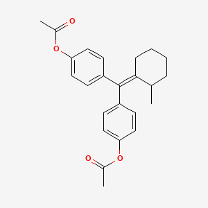 molecular formula C24H26O4 B1201064 Bis(p-acetoxyphenyl)-2-methylcyclohexylidenemethane CAS No. 21327-74-2