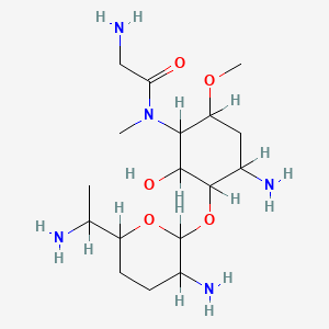 molecular formula C17H35N5O5 B1201068 Sporaricin A CAS No. 68743-79-3