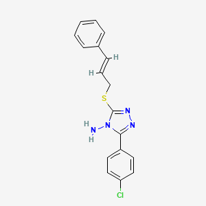 3-(4-Chlorophenyl)-5-(cinnamylthio)-4H-1,2,4-triazol-4-amine