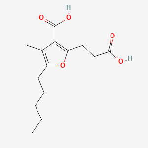 molecular formula C14H20O5 B1201069 2-(2-Carboxyethyl)-4-methyl-5-pentylfuran-3-carboxylic acid CAS No. 73248-95-0