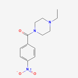 molecular formula C13H17N3O3 B12010723 1-Ethyl-4-(4-nitrobenzoyl)piperazine 