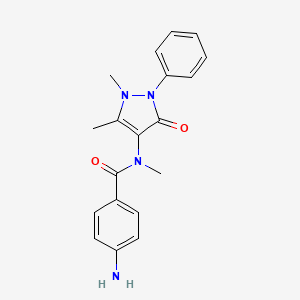 molecular formula C19H20N4O2 B1201076 N-Methylantipyrylamide-4-aminobenzoic acid CAS No. 24891-23-4