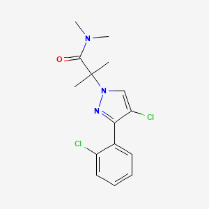 2-[4-chloro-3-(2-chlorophenyl)-1H-pyrazol-1-yl]-N,N,2-trimethylpropanamide