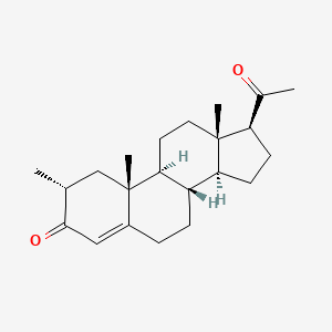 molecular formula C22H32O2 B1201079 2α-甲基孕酮 CAS No. 2636-91-1