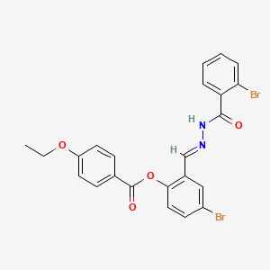 4-Bromo-2-(2-(2-bromobenzoyl)carbohydrazonoyl)phenyl 4-ethoxybenzoate