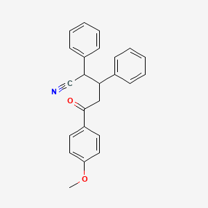 molecular formula C24H21NO2 B12010818 5-(4-Methoxyphenyl)-5-oxo-2,3-diphenylpentanenitrile CAS No. 5338-59-0