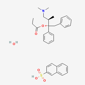 molecular formula C32H39NO6S B1201084 d-Propoxyphene napsylate hydrate CAS No. 26570-10-5