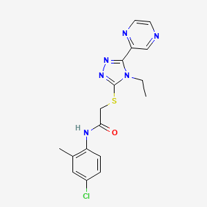 N-(4-Chloro-2-methylphenyl)-2-((4-ethyl-5-(pyrazin-2-yl)-4H-1,2,4-triazol-3-yl)thio)acetamide