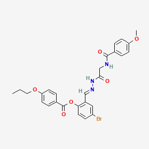 [4-bromo-2-[(E)-[[2-[(4-methoxybenzoyl)amino]acetyl]hydrazinylidene]methyl]phenyl] 4-propoxybenzoate