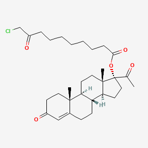 molecular formula C31H45ClO5 B1201089 3,20-Dioxopregn-4-en-17-yl 10-chloro-9-oxodecanoate CAS No. 40946-49-4