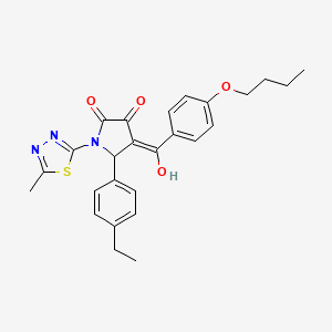 4-(4-Butoxybenzoyl)-5-(4-ethylphenyl)-3-hydroxy-1-(5-methyl-1,3,4-thiadiazol-2-yl)-1H-pyrrol-2(5H)-one