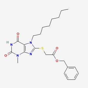 Benzyl 2-(3-methyl-7-octyl-2,6-dioxopurin-8-yl)sulfanylacetate