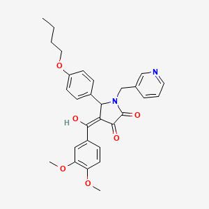 5-(4-Butoxyphenyl)-4-(3,4-dimethoxybenzoyl)-3-hydroxy-1-(pyridin-3-ylmethyl)-1H-pyrrol-2(5H)-one