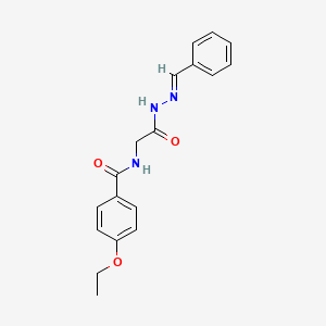 molecular formula C18H19N3O3 B12011019 N-(2-(2-Benzylidenehydrazino)-2-oxoethyl)-4-ethoxybenzamide CAS No. 769146-93-2