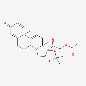 [2-oxo-2-(6,6,9,13-tetramethyl-16-oxo-5,7-dioxapentacyclo[10.8.0.02,9.04,8.013,18]icosa-11,14,17-trien-8-yl)ethyl] acetate