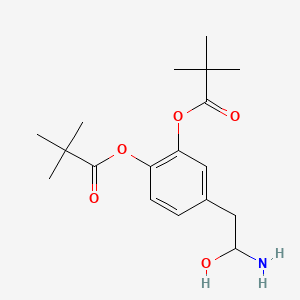 molecular formula C18H27NO5 B1201104 Dipivaloylnorepinephrine CAS No. 65114-84-3